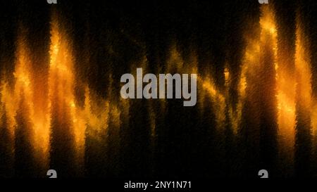 Dark background with a play of light. Motion. Green and orange rays run in spots along the wall in cartoon animation. High quality 4k footage Stock Photo