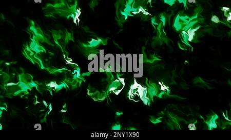 Stylish 3D Abstract Animation Color Wavy Smooth Wall. Concept Multicolor Liquid Pattern. Purple Blue Wavy Reflection Surface Macro. Trendy Colorful Fl Stock Photo