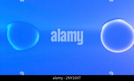 Blue and pink background with bubbles. Design. Rolling bubbles in different directions made in cartoon animation. High quality 4k footage Stock Photo