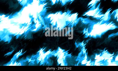 Orange and blue burning light. Motion. A black background with a bright abstraction and a light paint spread. High quality 4k footage Stock Photo