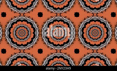 White and blue kaleidoscope pattern. Motion. Different ornaments with geometric shapes that change quickly in animation. High quality 4k footage Stock Photo