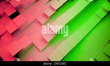 Squares of different delicate bright colors. Design.The rising small pieces of the mosaic take turns in animation. High quality 4k footage Stock Photo