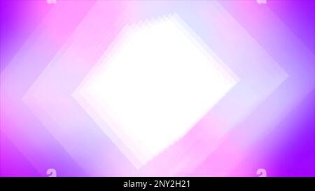 Flying in a square shaped fantasy tunnel. Motion. Blurred light pink tunnel with light flares on its walls Stock Photo