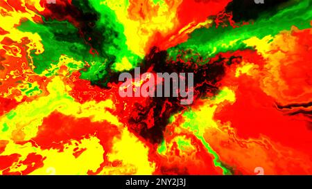 Dream of terrifying flight through red stormy clouds. Motion. Contrasting illusion of flying in the scary sky Stock Photo