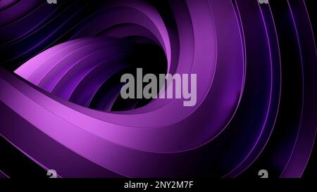 Abstract spiral rotating glow lines, computer generated background. Design. Metal lined spiral background Stock Photo
