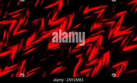 Endlessly moving zigzag pattern on a black background. Motion. Colorful lines creating zigzag pattern Stock Photo