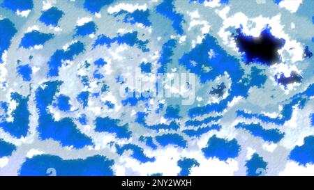 Abstract shimmering stains looking like unreal clouds. Motion. Blurred contrasting 3D connected clouds Stock Photo