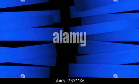 Fluctuating stripes on a black background. Motion. Horizontal wide lines moving slowly Stock Photo