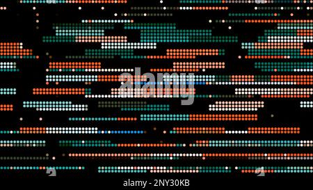 An abstract glitch art texture motion graphic background. Motion. Horizontal flowing stripes all over the screen Stock Photo