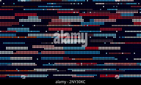 An abstract glitch art texture motion graphic background. Motion. Horizontal flowing stripes all over the screen Stock Photo