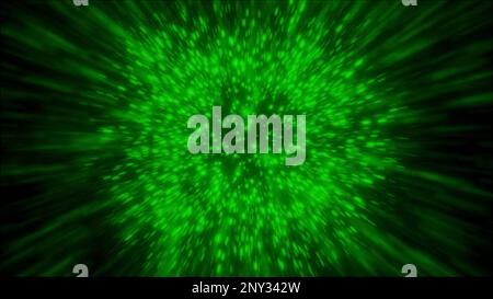 Abstract space star energy explosion on a black background. Motion. Core becoming many spreading particle Stock Photo