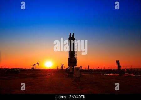 The oil pump, industrial equipment Stock Photo