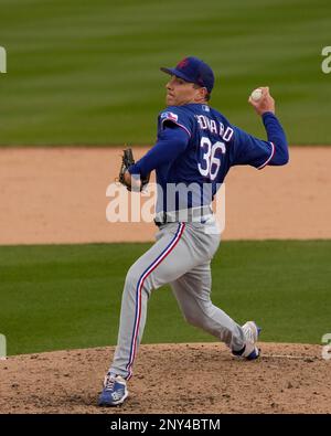 This is a 2022 photo of Spencer Howard of the Texas Rangers baseball team.  This image reflects the Texas Rangers active roster as of Thursday, March  17, 2022 when this image was