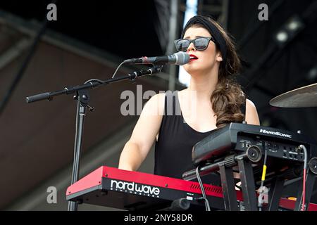 Marlana Sheetz of Milo Greene performs during the Forecastle Music ...