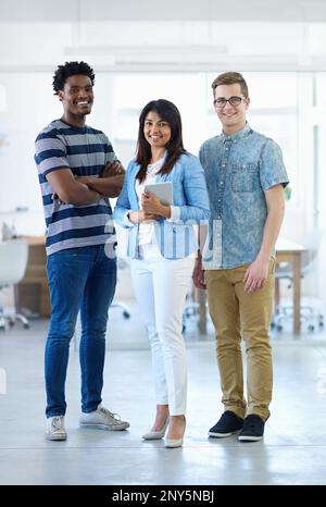 Were the team you need. Cropped portrait of three businesspeople ...