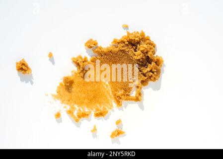 Textured Smear of organic scrub with salt and natural oils Stock Photo