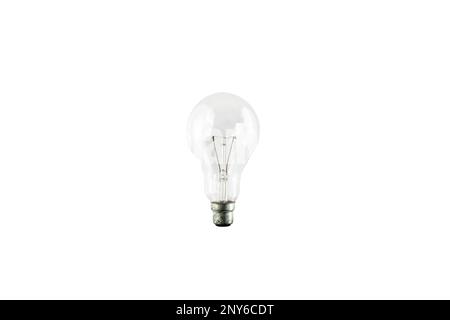 Tungsten light bulb isolated on white background Stock Photo