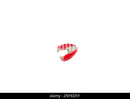 Red Staple Remover on White Background Stock Photo