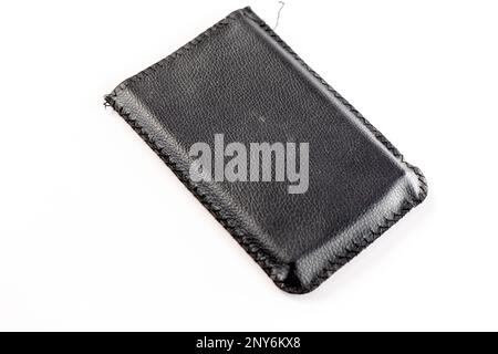 Powerbank or phone holder pouch isolated on white background Stock Photo