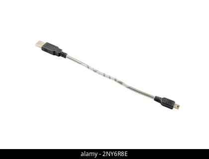 USB to micro usb convertor or adopter on white background Stock Photo