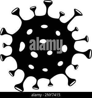 Icon of a virus or bacteria as a concept of pandemic, epidemic or disease spread Stock Vector