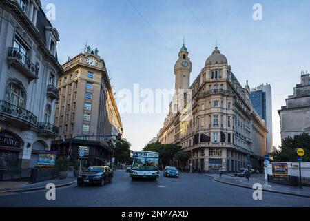 Buesnos Aires, Argintina, January 30, 2018 - View on the street from Plaza de Mayo square - the main square in the Monserrat barrio of central Buenos Stock Photo