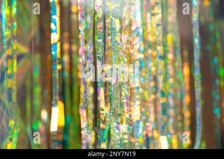 multicolored shiny pearl walls as background Stock Photo