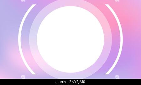 Abstract light pink color vector banner. Blurred purple violet gradient background. Bright smooth spots. Liquid stains with a circle for your text. Ve Stock Vector