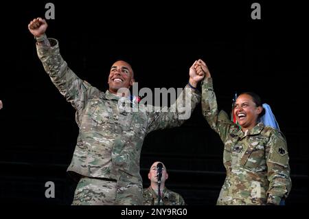 Cpl. Don Hamilton and Spc. Rainey Jackson of the Oklahoma National