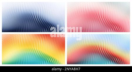 Abstract background with dynamic effect. Smooth templates collection. Layered wavy pattern. Modern screen design for mobile app and web. Illustration Stock Vector