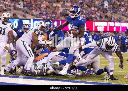 August 9, 2017 - East Rutherford, New Jersey, U.S. - New York Giants'  cornerback Eric Pinkins (37) reacts to a play during practice at the Quest  Diagnostics Training Center in East Rutherford