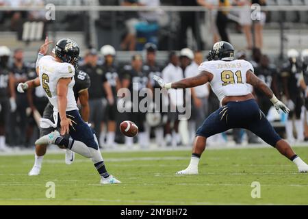 August 31, 2017 - Orlando, FL, U.S: FIU Panthers quarterback Alex McGough  (12) during half NCAA football game between FIU Golden Panthers and the UCF  Knights at Spectrum Stadium in Orlando, Fl.