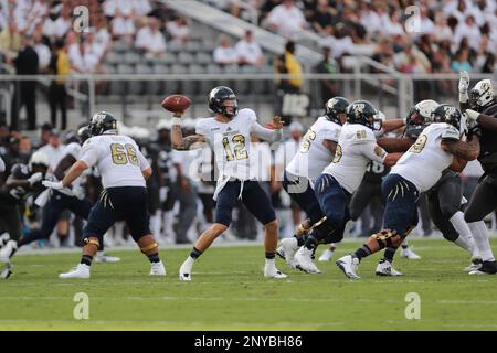 August 31, 2017 - Orlando, FL, U.S: FIU Panthers quarterback Alex McGough  (12) during half NCAA football game between FIU Golden Panthers and the UCF  Knights at Spectrum Stadium in Orlando, Fl.