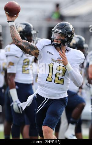 August 31, 2017 - Orlando, FL, U.S: FIU Panthers quarterback Alex McGough  (12) during half NCAA football game between FIU Golden Panthers and the UCF  Knights at Spectrum Stadium in Orlando, Fl.