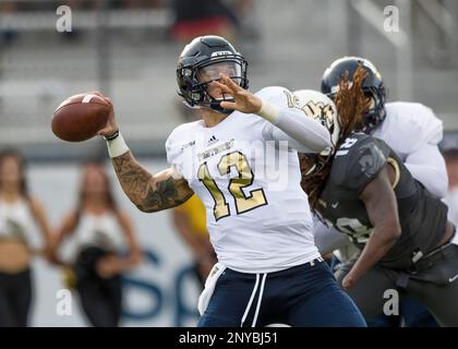 August 31, 2017 - Orlando, FL, U.S: FIU Panthers quarterback Alex McGough  (12) during half NCAA football game between FIU Golden Panthers and the UCF  Knights at Spectrum Stadium in Orlando, Fl.