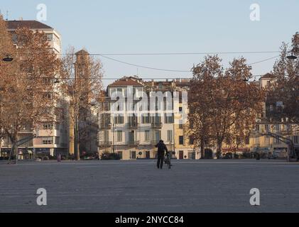 TURIN, ITALY - CIRCA FEBRUARY 2023: Piazza Arbarello square Stock Photo