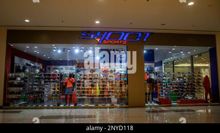 A sports shop in the Seef mall at Manama in the Kingdom of Bahrain, Middle East Stock Photo