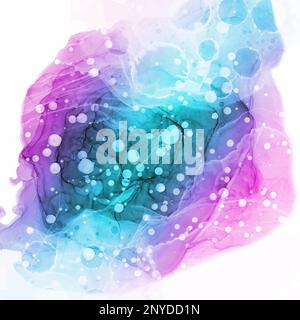 Abstract alcohol ink hand painted background Stock Vector