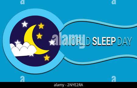 World Sleep day is observed every year in March, intended to be a celebration of sleep and a call to action on important issues related to sleep. Stock Vector