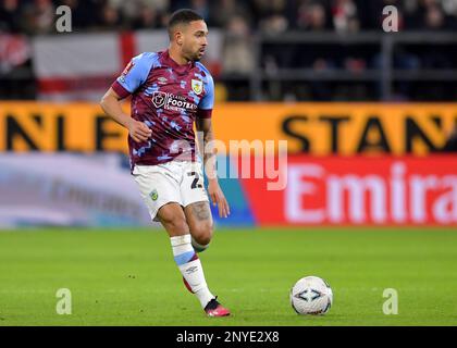 Burnley, UK. 1st Mar, 2023. Vitinho of Burnley with the ball during the The FA Cup match at Turf Moor, Burnley. Picture credit should read: Gary Oakley/Sportimage Credit: Sportimage/Alamy Live News Stock Photo