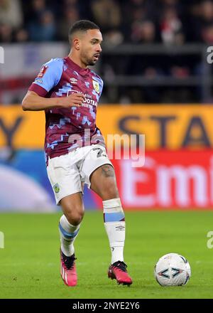 Burnley, UK. 1st Mar, 2023. Vitinho of Burnley with the ball during the The FA Cup match at Turf Moor, Burnley. Picture credit should read: Gary Oakley/Sportimage Credit: Sportimage/Alamy Live News Stock Photo