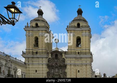 Basilica and Convent of San Francisco of Lima, Façade, Lima, Peru Stock Photo