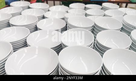 New bowls in a shop Stock Photo