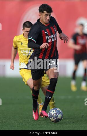 Adam Bakoune of AC Milan in action during the match between ACF News  Photo - Getty Images