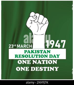 Pakistan Resolution Day Design Art Stock Vector
