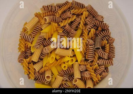 different types of pasta in the studio Stock Photo