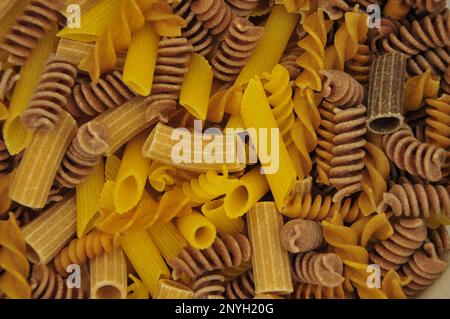 different types of pasta in the studio Stock Photo