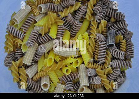 different types of pasta in the studio Stock Photo