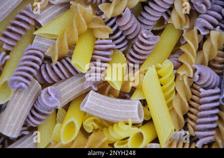 different types of pasta in the studio Stock Photo