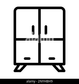Cabinet Thick Line Icon Stock Photo